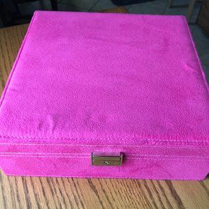 Hot Pink 2-layer Lint Jewelry Box